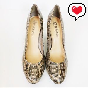 Bella Vita Nara Block Heel Snakeskin Pattern C175